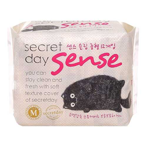 Прокладки Secret Day Sense Medium ультратонкие дышащие органические 12 шт в Парфюм-Лидер
