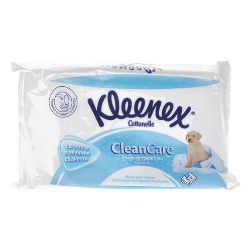 Туалетная бумага Kleenex CleanCare влажная листовая (сменный блок) 42 шт. в Парфюм-Лидер