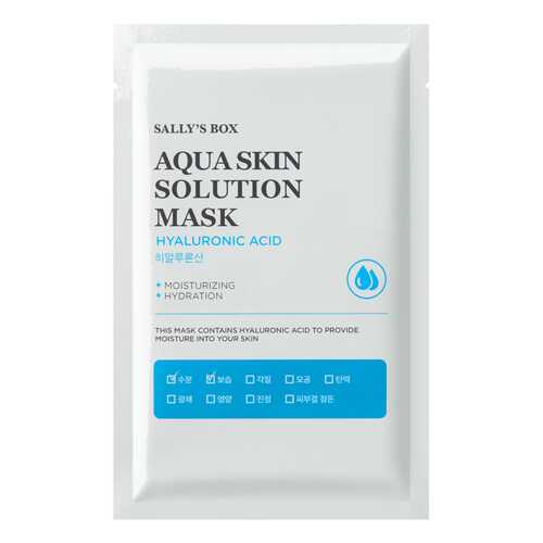 Маска для лица Sallys Box Aqua Skin Solution Mask Hyaluronic Acid 22 мл в Парфюм-Лидер