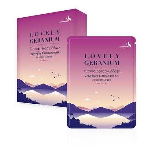 Маска Восхитительная ГЕРАНИЯ Aroma Yong Lovely Geranium Aromatherapy Mask 6шт в Парфюм-Лидер