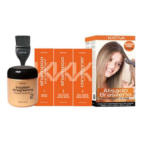 Набор средств для волос Kativa Keratina & Argan Oil Alisado Brasileno Sin Formol Kit в Парфюм-Лидер