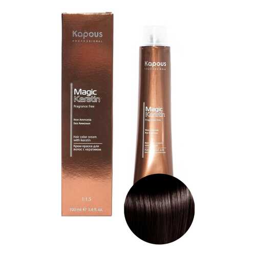 Краска для волос Kapous Professional Magic Keratin Non Ammonia 4.4 Медно-коричневый 100 мл в Парфюм-Лидер