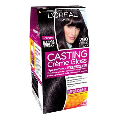 Краска для волос L`Oreal Paris Casting Creme Gloss Черный кофе тон 200 в Парфюм-Лидер