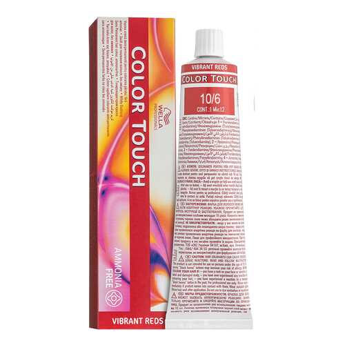 Краска для волос Wella Professionals Color Touch 10/6 Розовая карамель 60 мл в Парфюм-Лидер