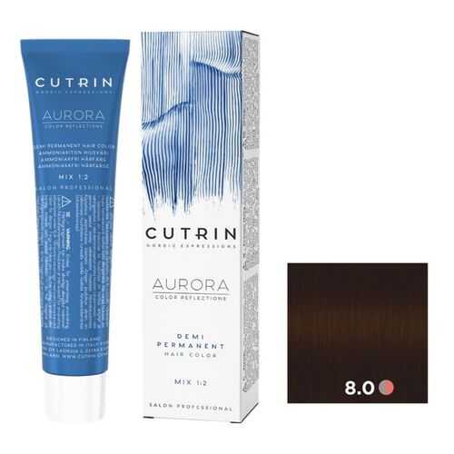 Крем-краситель для волос AURORA DEMI PERMANENT CUTRIN 8.0 светлый блондин 60 мл в Парфюм-Лидер